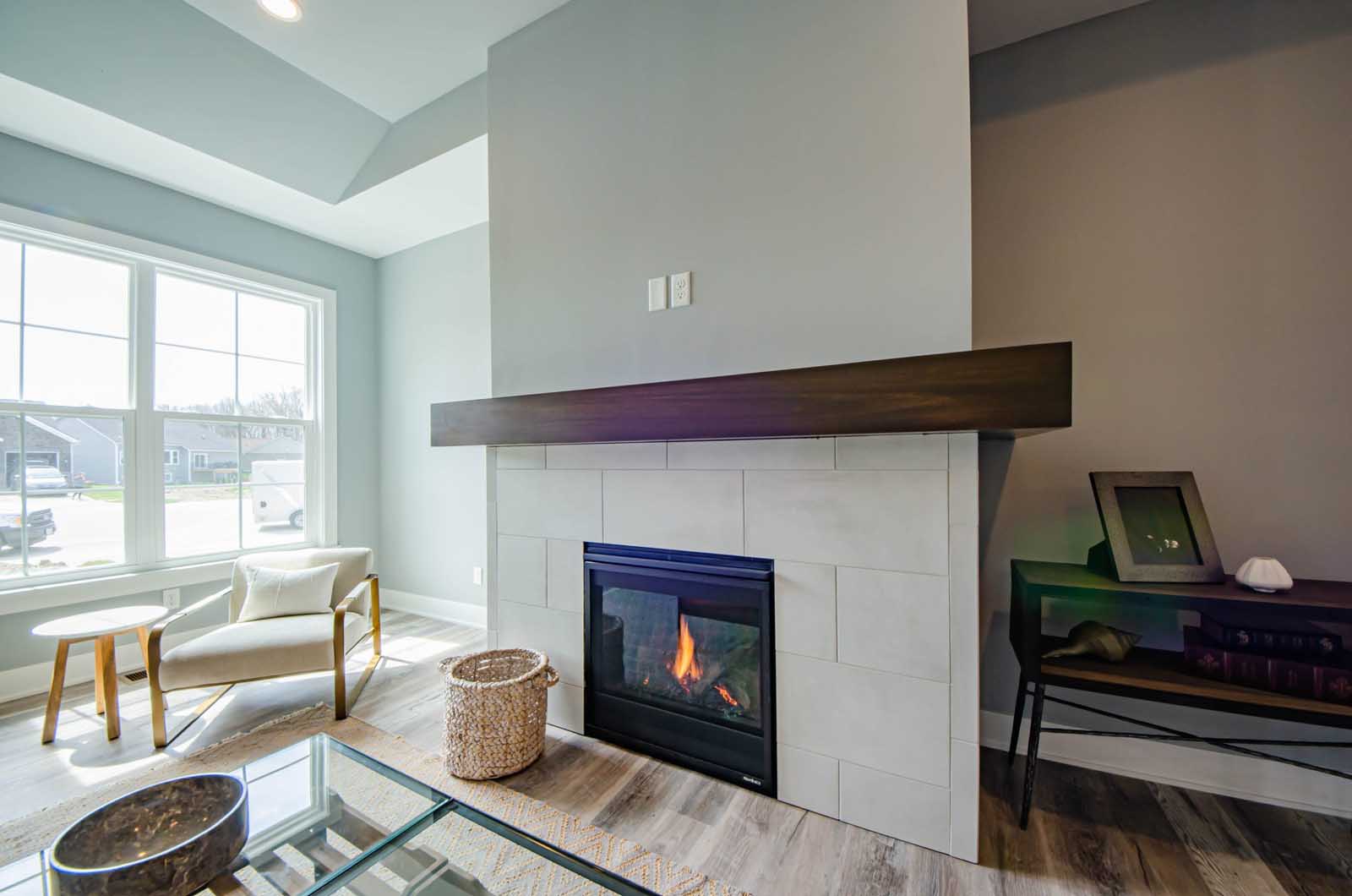 Design Homes The Charlotte living room fireplace